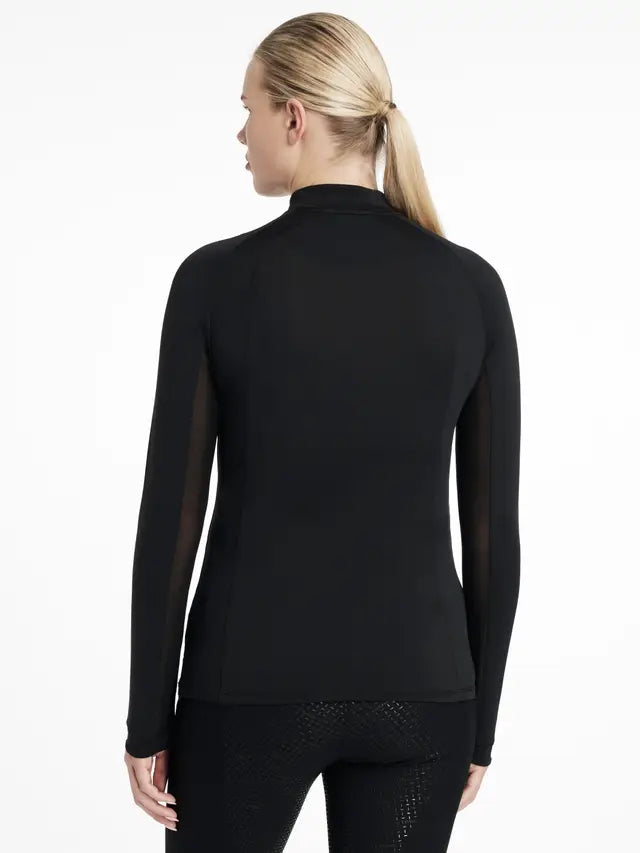 LeMieux Halle Black Lightweight Base Layer - Riding Top with UV Protection