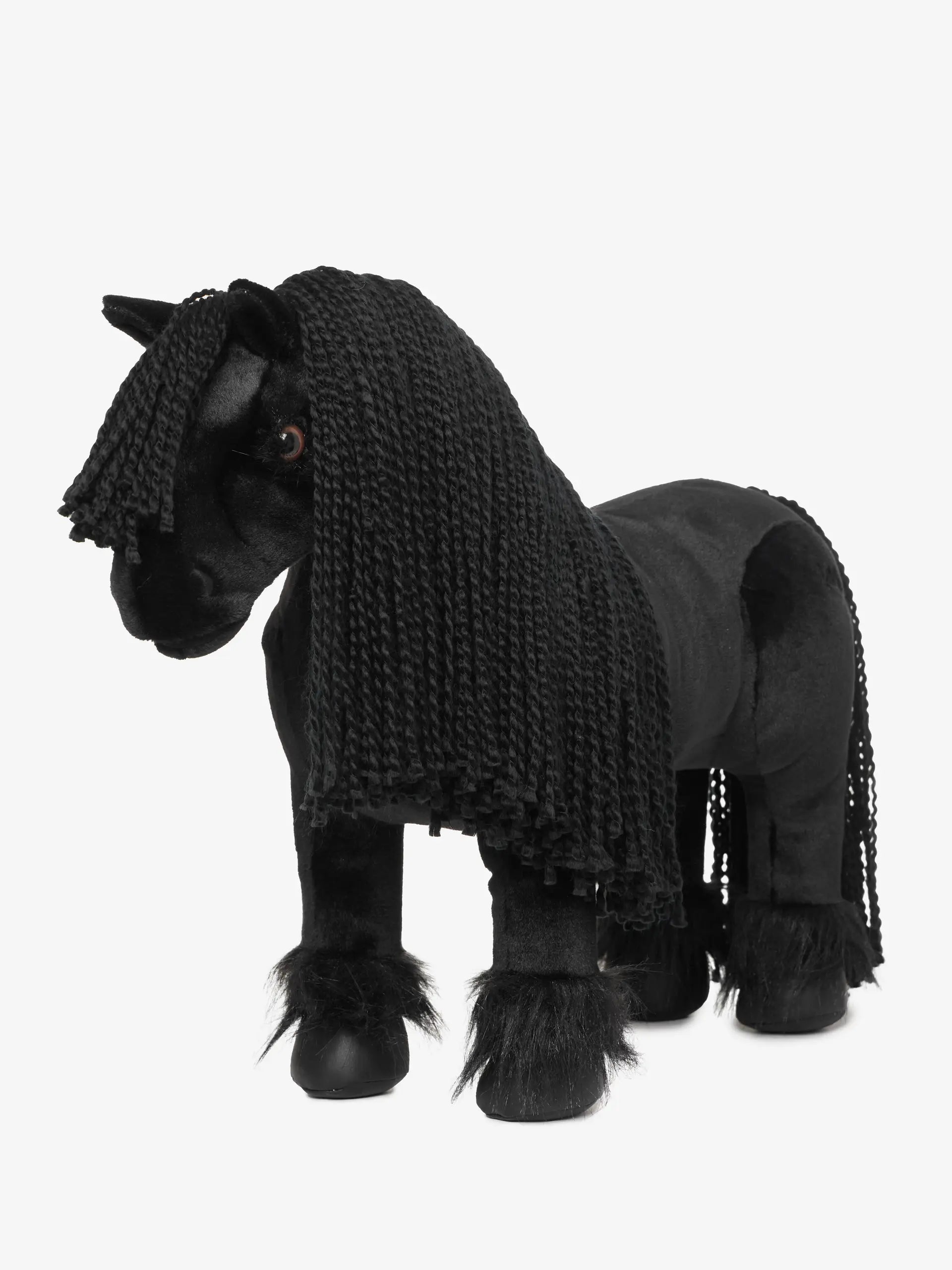 LEMIEUX Toy Pony Spike: Black Friesian Plush Horse, Perfect for Young Equine Lovers, Pretend Play, Equestrian Toy, Gift Idea