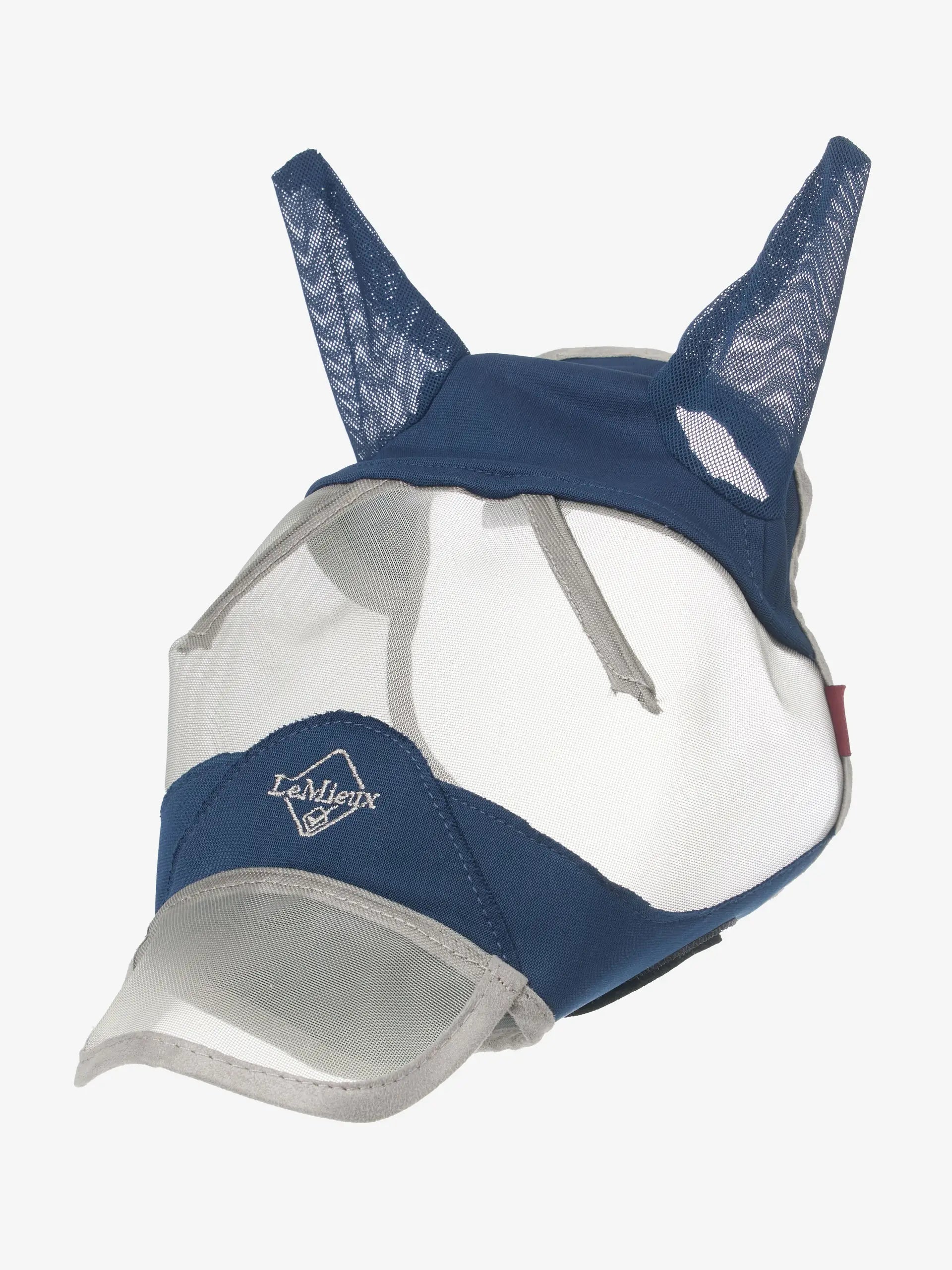 LeMieux Hobby Horse Fly Mask - Miniature Navy Horse Fly Mask with Mesh Ears & Protective Visor