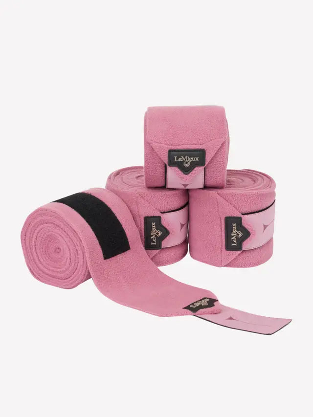 LeMieux Polo Bandages Peony - Horse Leg Wraps, Fleece Bandages for Horses