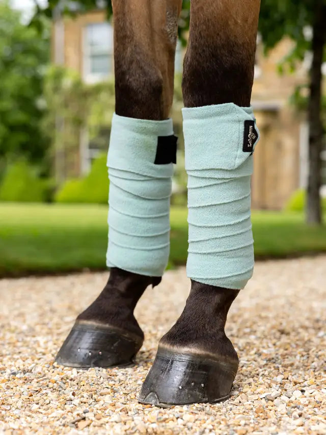 LeMieux Aqua Polo Bandages on Horse Legs - Equestrian Leg Protection