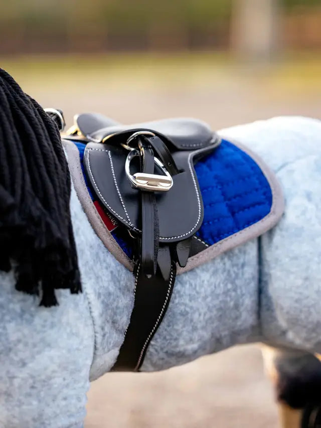 LeMieux Toy Pony Jump Pad - Benetton Blue - Equestrian Toy Saddle Pad for Kids