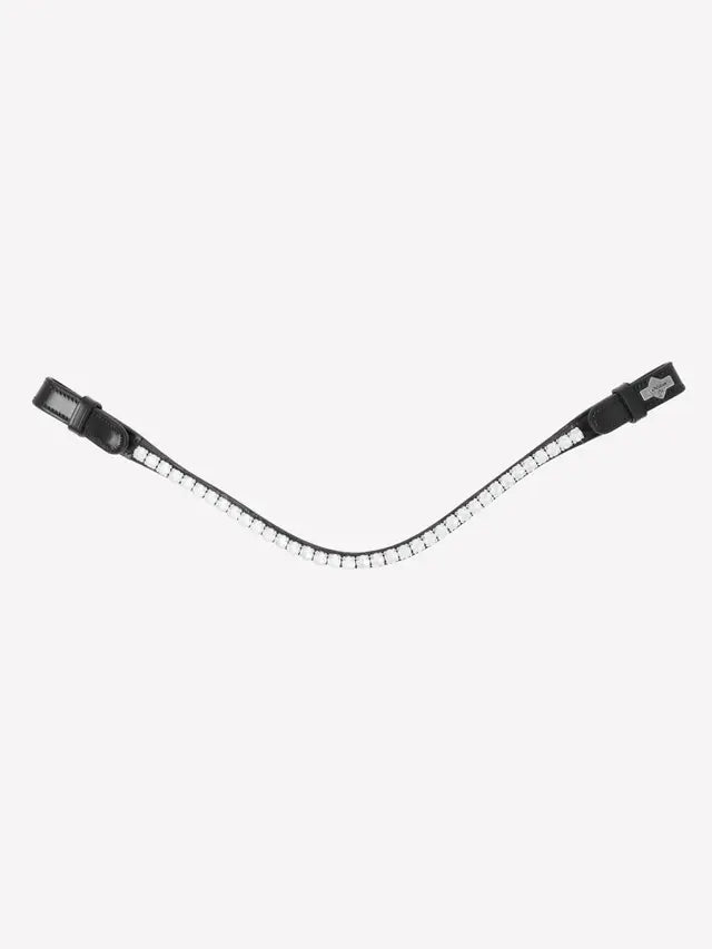 Lemieux Ice Crystal Browband - Black Horse Browband with White Crystals | Equestrian Style