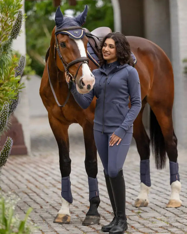LE MIEUX Equestrian Tabi Tech Hoodie - Dusk Blue, Horse & Rider Apparel, Equiflair