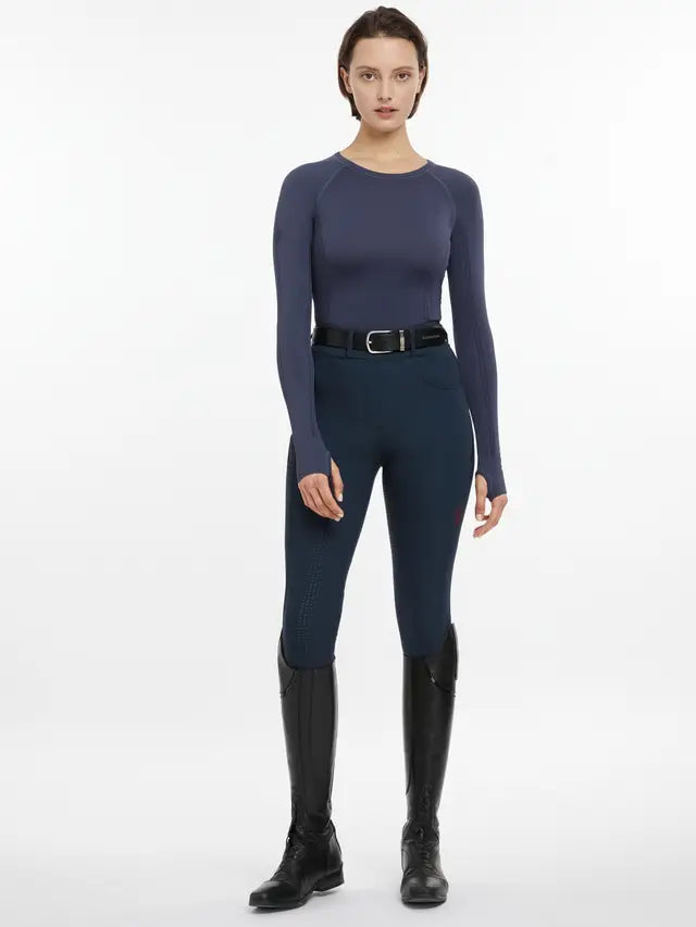 Lemieux Dusk Blue Seamless Long Sleeve Top | Equiflair Equestrian Women's Fashion Riding Breeches & Boots