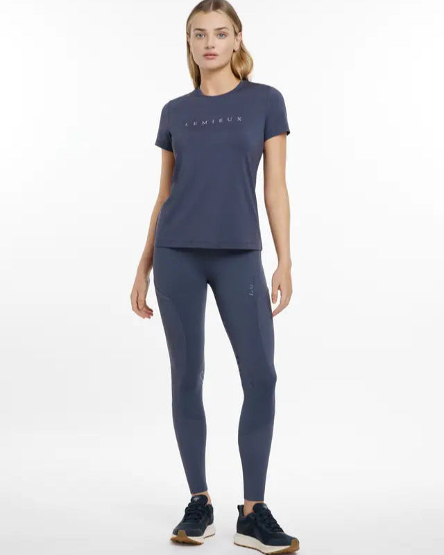 Lemieux Sports T-Shirt Dusk Blue | Equestrian Riding Apparel | Equiflair Performance Wear