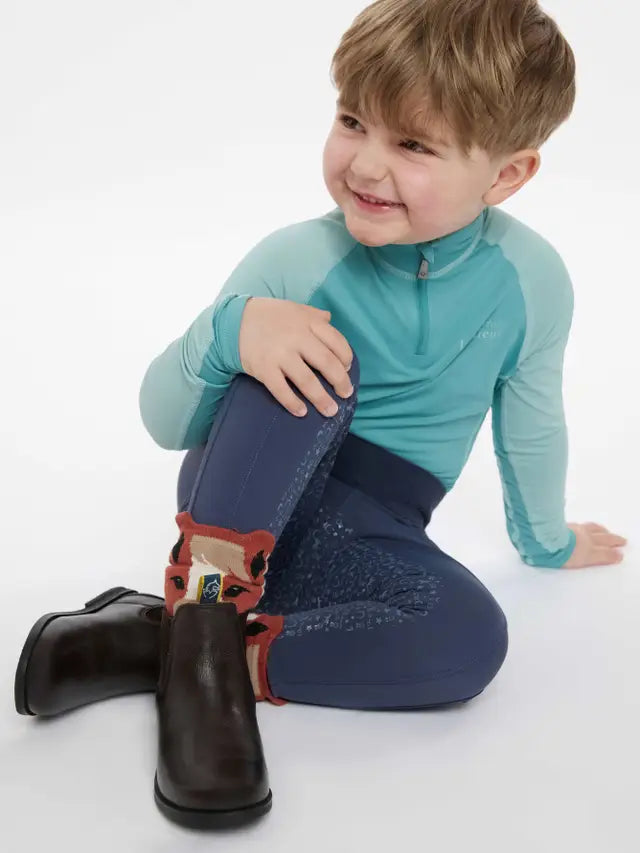 LeMieux Mini Lagoon Base Layer for Child Riding with Fox Socks & Boots