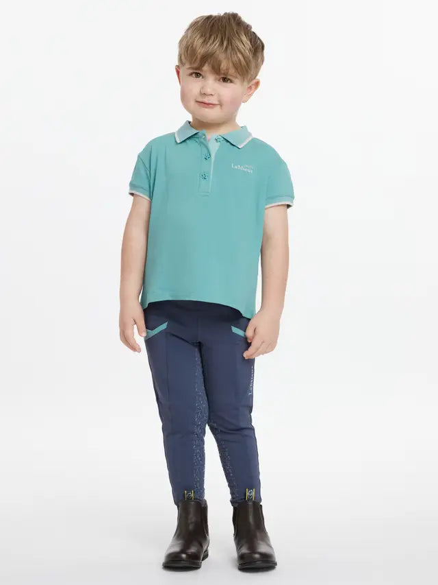 LeMieux Mini Polo Shirt Lagoon for Kids | Comfortable Equestrian Apparel