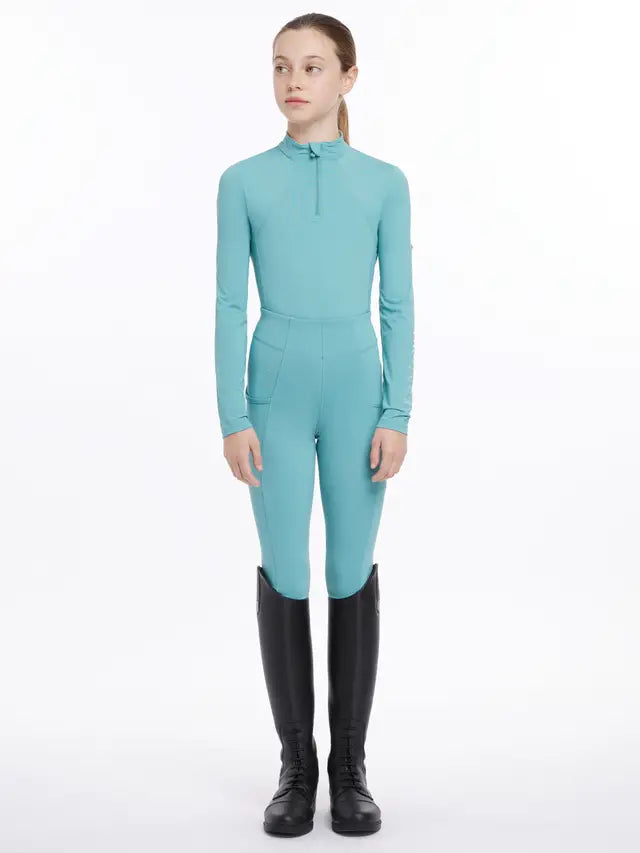 LEMEIUX Young Rider Base Layer Lagoon | Kids Riding Apparel | Equestrian Performance Shirt