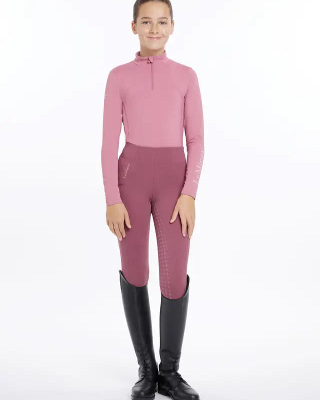 LEMIEUX Young Rider Base Layer Peony: Equestrian apparel for kids, riding top, performance base layer.