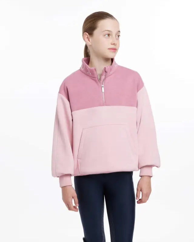 LEMIEUX YOUNG RIDER KATE QUARTER ZIP SWEAT BLOSSOM - LeMieux Kids Pink Pullover, Equiflair Store