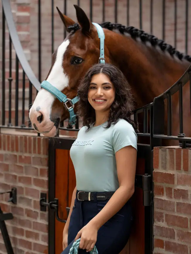 LeMieux Classique T-Shirt in Aqua: Equestrian Style for Horse Riding Lovers