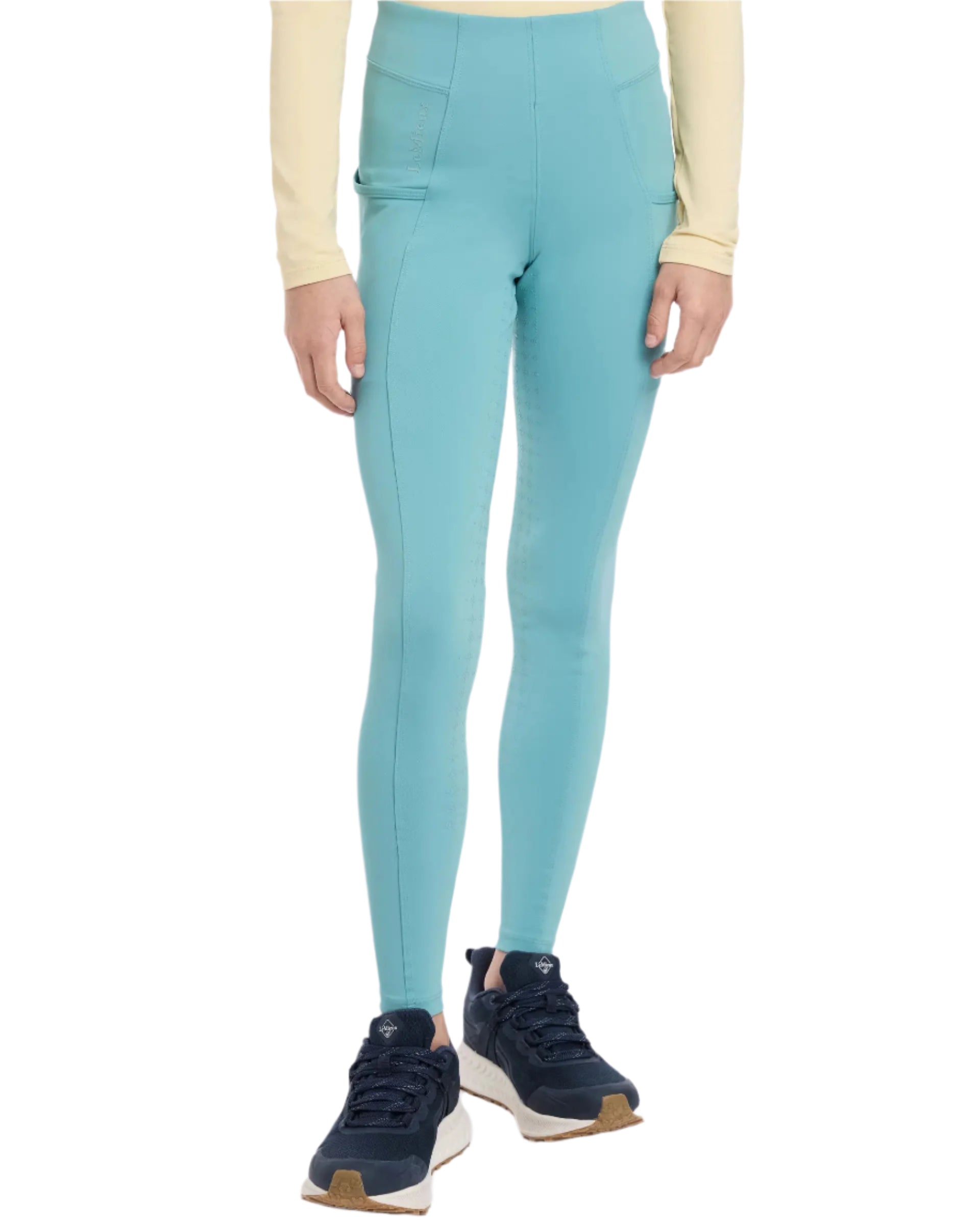 LEMIEUX Young Rider Orla Lagoon Riding Leggings - Children's Equestrian Apparel, Pull-On Breeches, Available at Equiflair