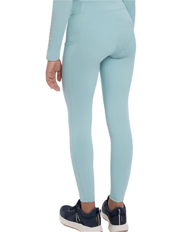 LEMIEUX Young Rider Orla Aqua riding leggings: Technical, Comfortable Full Seat Grip Leggings for young riders