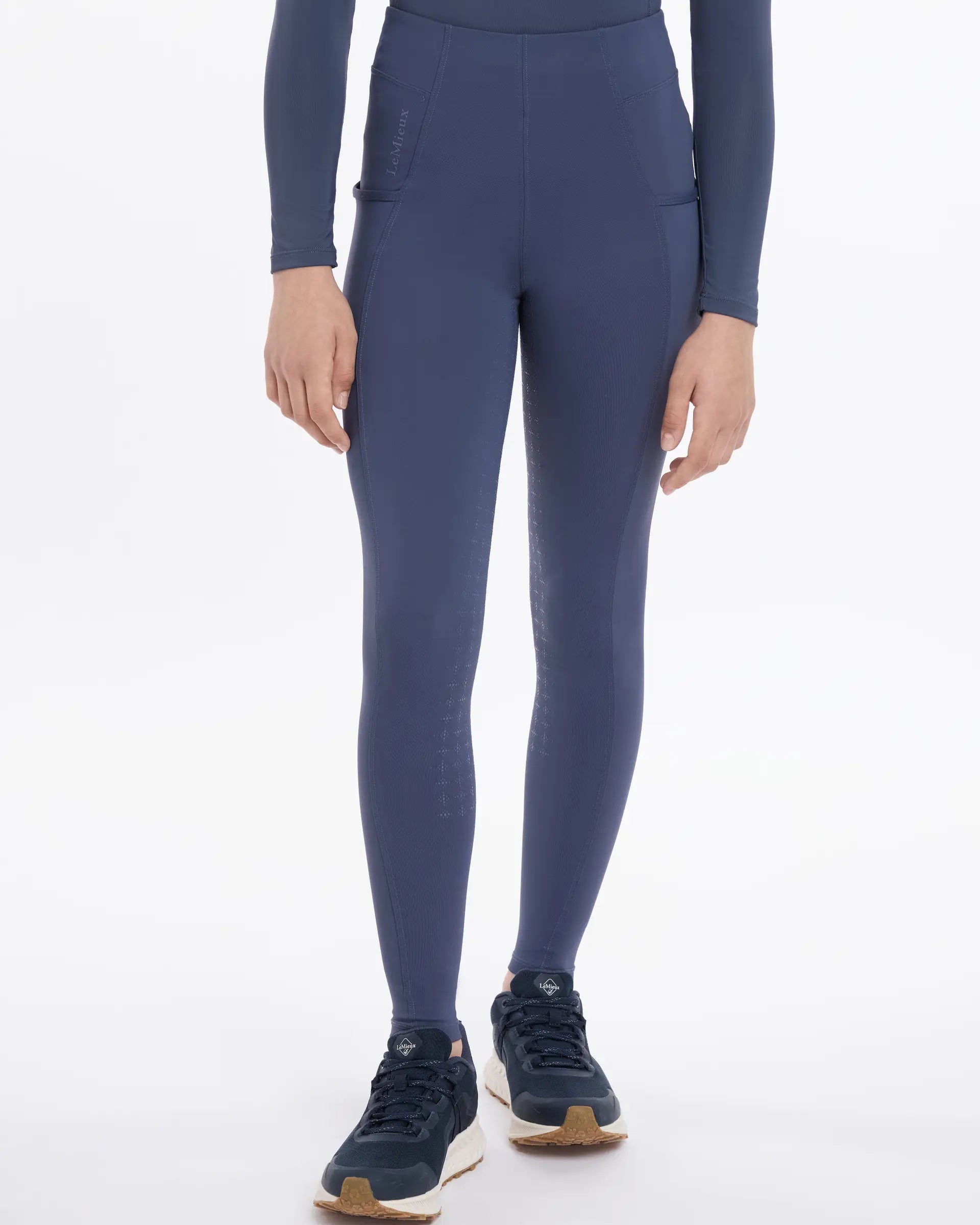 Lemieux Young Rider Orla Riding Leggings - Dusk Blue Equestrian Apparel