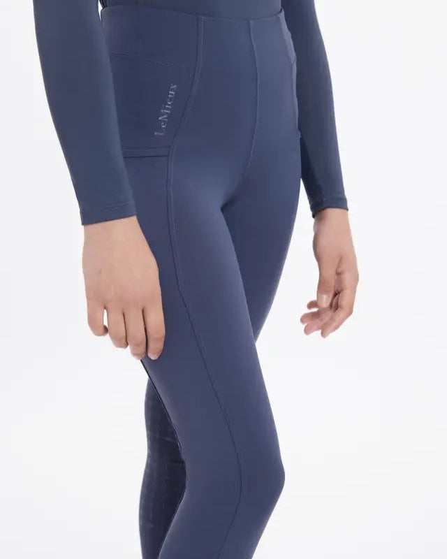 Lemieux Young Rider Orla Pull Ons Dusk Blue - Equestrian Riding Leggings for Kids