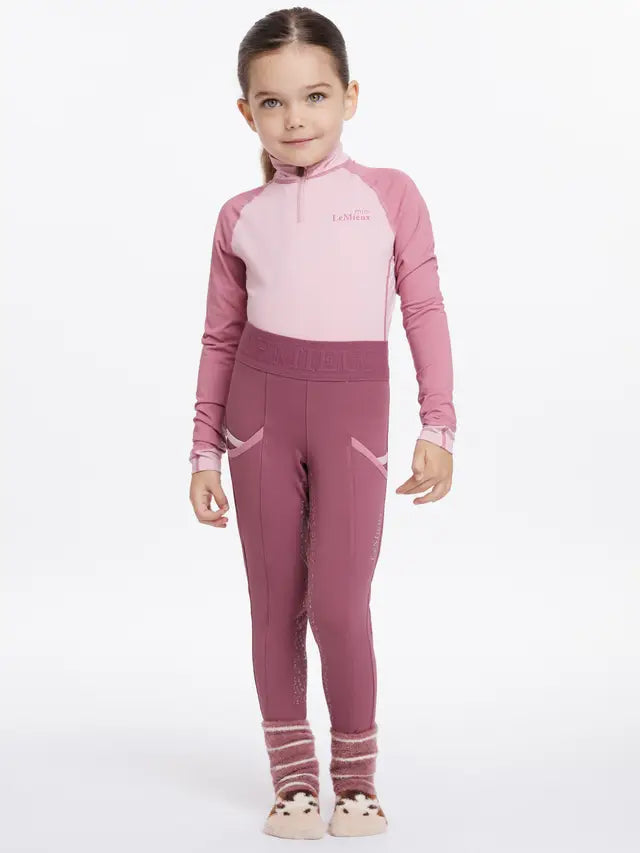 LeMieux Mini Pull Ons Rosewood: Girl's Equestrian Riding Breeches