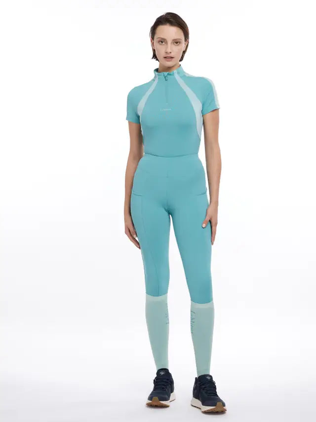 LEMIEUX Maria Mesh Lagoon Baselayer and Leggings. Equestrian Sportswear, Stylish and Comfortable Performance Apparel.