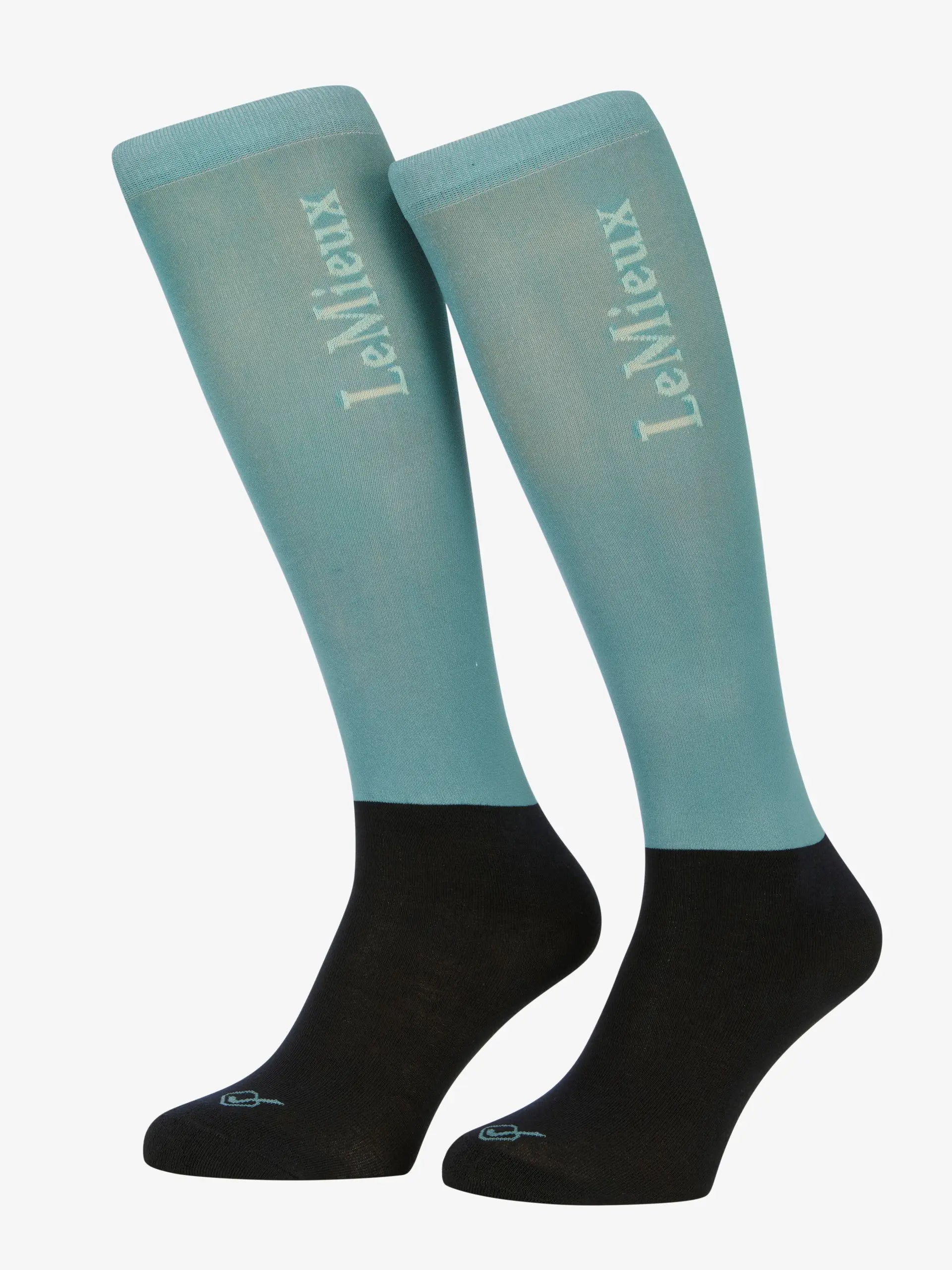 LeMieux Competition Socks 2 Pack Lagoon - Lightweight, Close Contact Riding Socks for Comfort & Performance | Equiflair