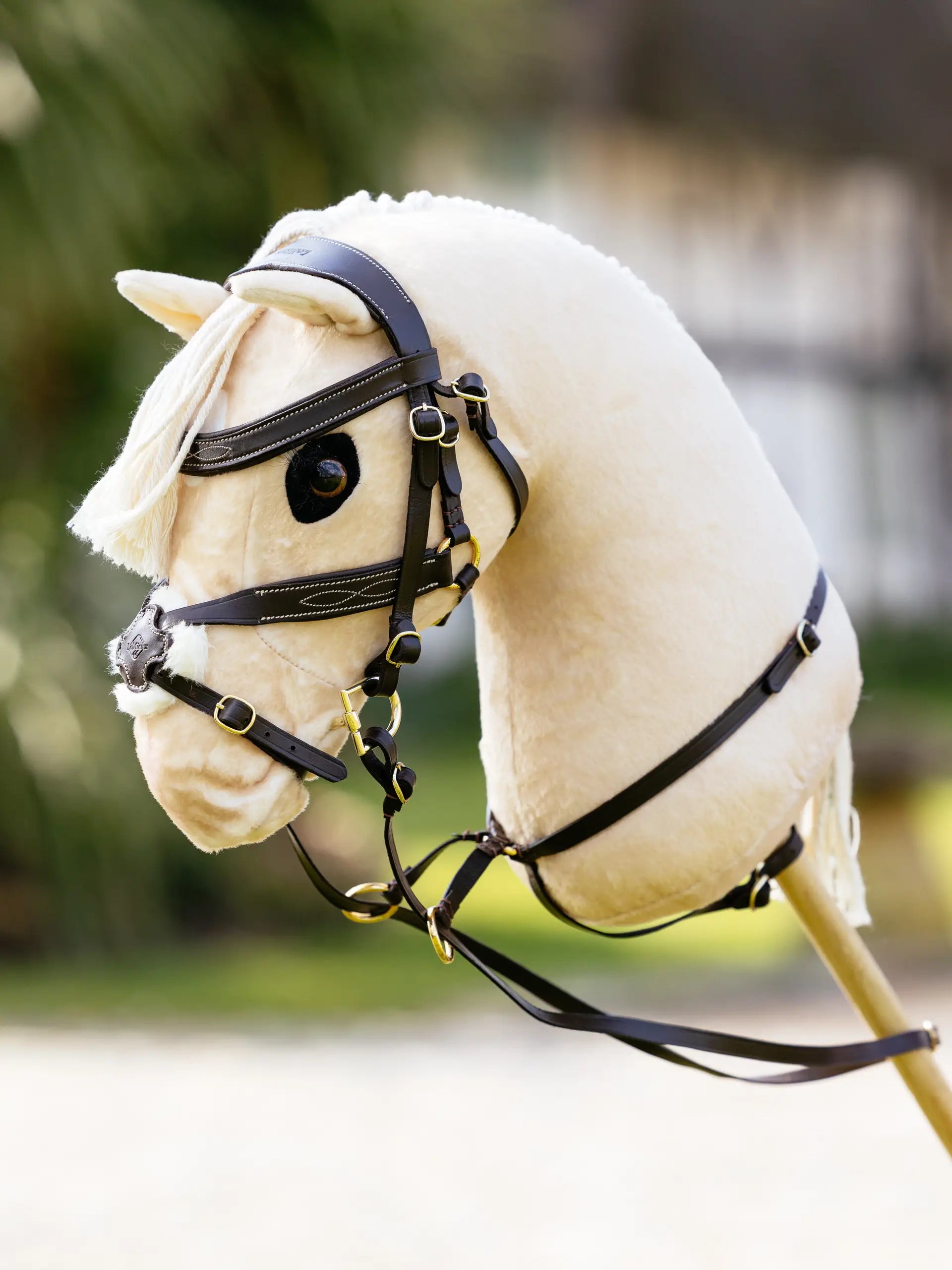 LEMIEUX Hobby Horse Running Martingale Brown - Toy Tack for Equestrian Learning | Equiflair