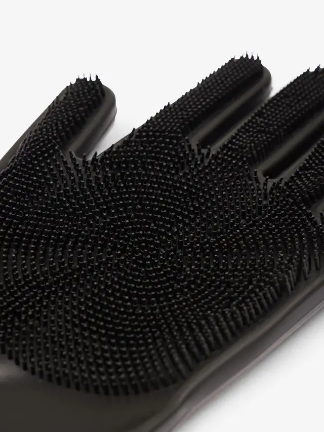 LEMIEUX Washing Glove Black: Equine Grooming & Massage Glove - Waterproof, Bristled, Ambidextrous
