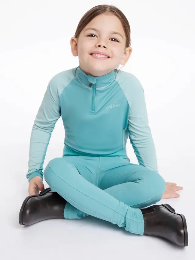 Lemieux Mini Pull Ons Lagoon Kids Riding Breeches - Comfortable Equestrian Apparel for Children