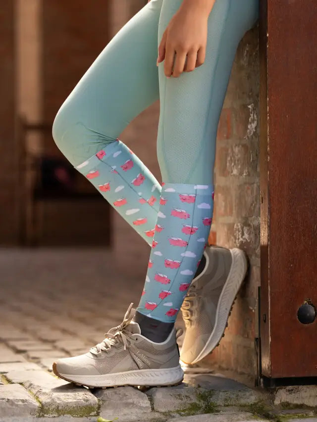 LEMIEUX Footsie Socks Flying Pigs - Comfortable Equestrian Riding Socks from Equiflair Saddlery with playful design. Perfect fit!