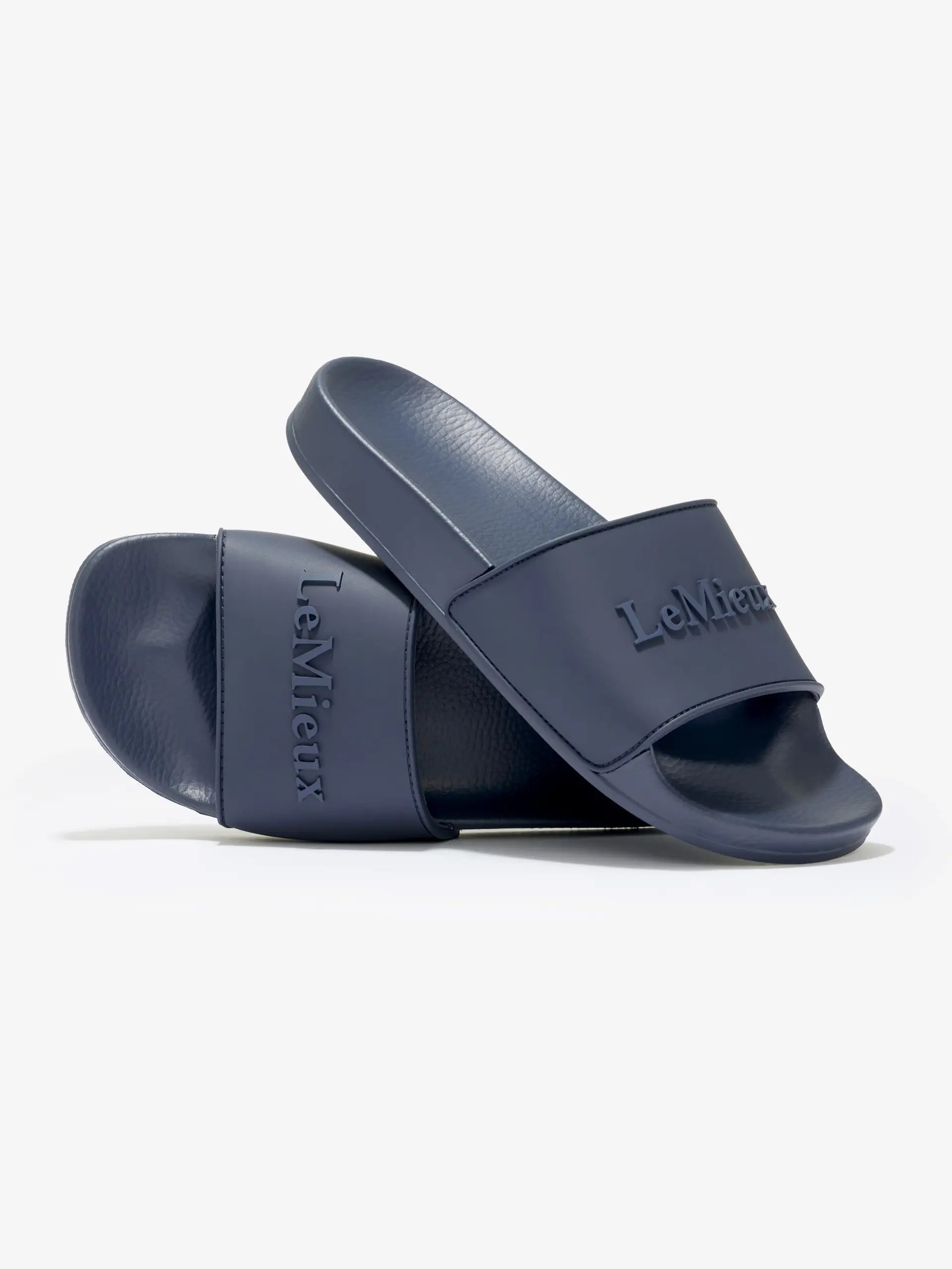 Lemieux Ladies Sliders Dusk Blue Sandals - Comfortable Women's Slides with Logo