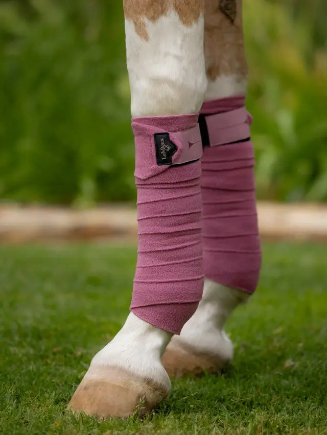 Horse Legs Wrapped in LeMieux Peony Polo Bandages | Equiflair Equestrian Gear