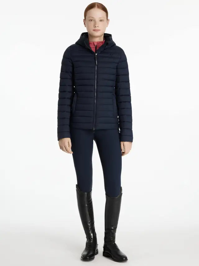 LEMIEUX Young Rider Navy Puffer Jacket: Water-Resistant & Recycled Down Fill