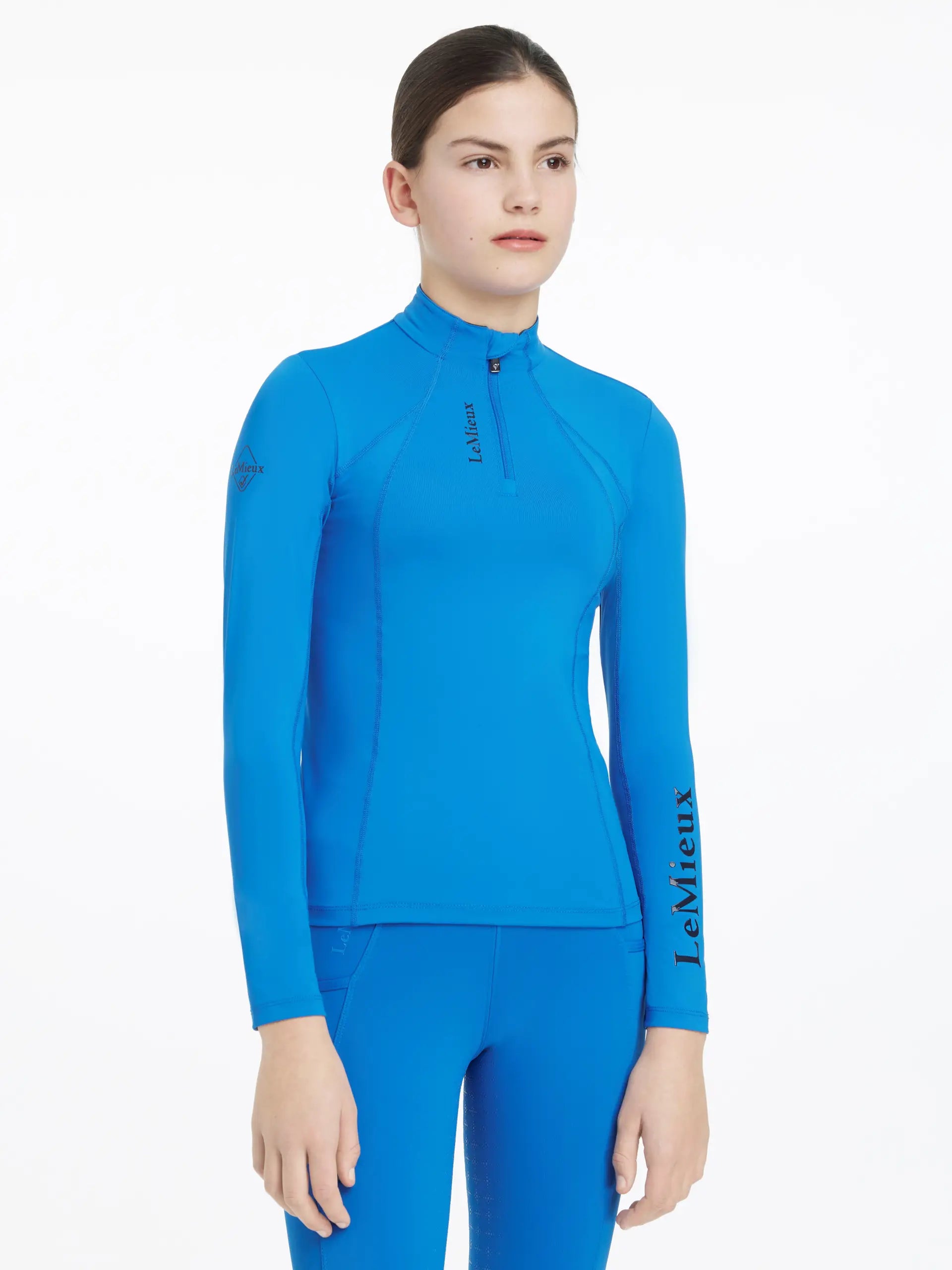 LEMIEUX Young Rider Classique Base Layer in Benetton Blue - Equestrian Top