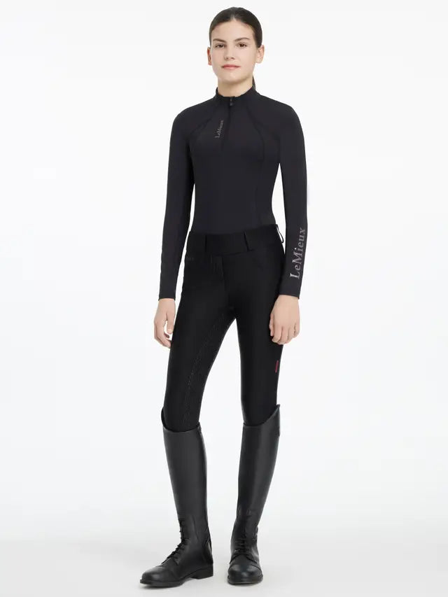 LeMieux Young Rider Classique Base Layer in Black: Equestrian Apparel for Girls