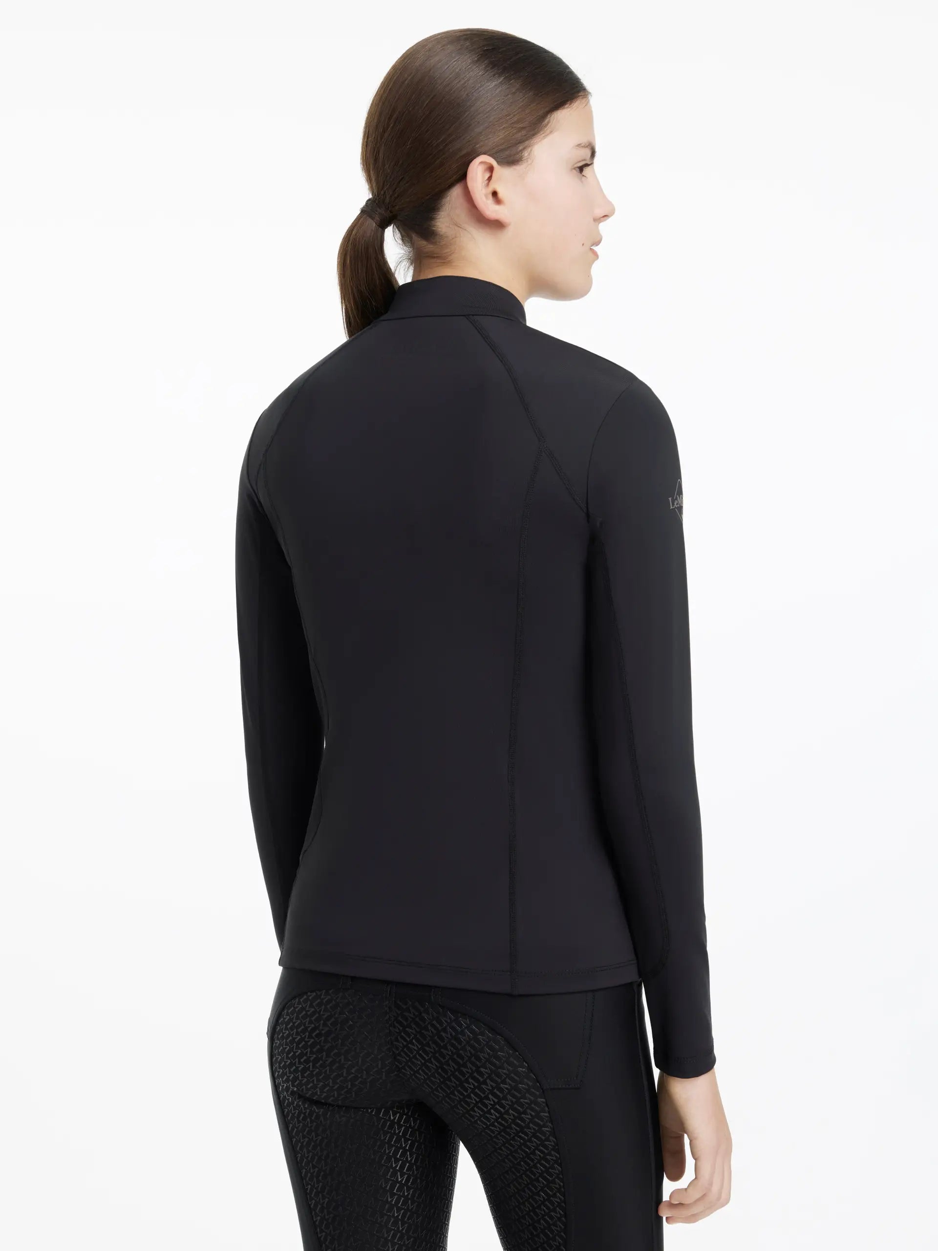 LeMieux Young Rider Classique Base Layer - Black Technical Shirt for Equestrian Sports