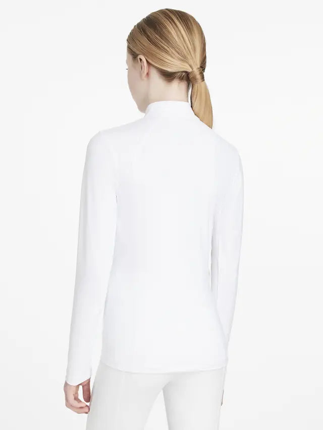 LeMieux Young Rider White Base Layer Shirt - Long Sleeve Equestrian Top