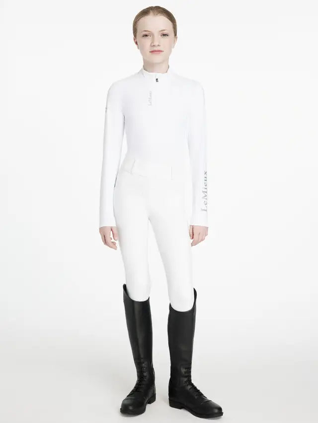 LeMieux Young Rider Classique White Equestrian Base Layer Top and Riding Tights