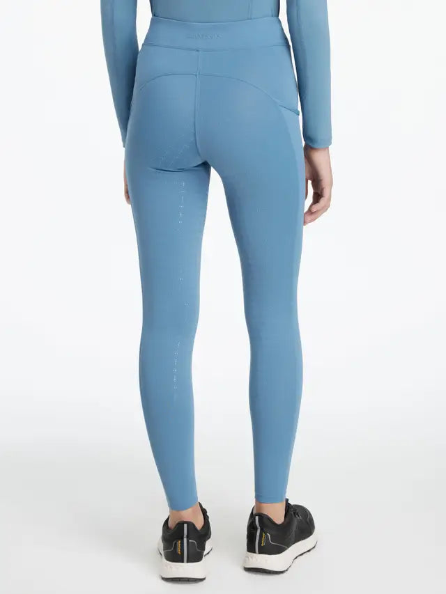 Lemieux Young Rider Orla Ice Blue Riding Leggings with Full Seat Grip - Equestrian Apparel