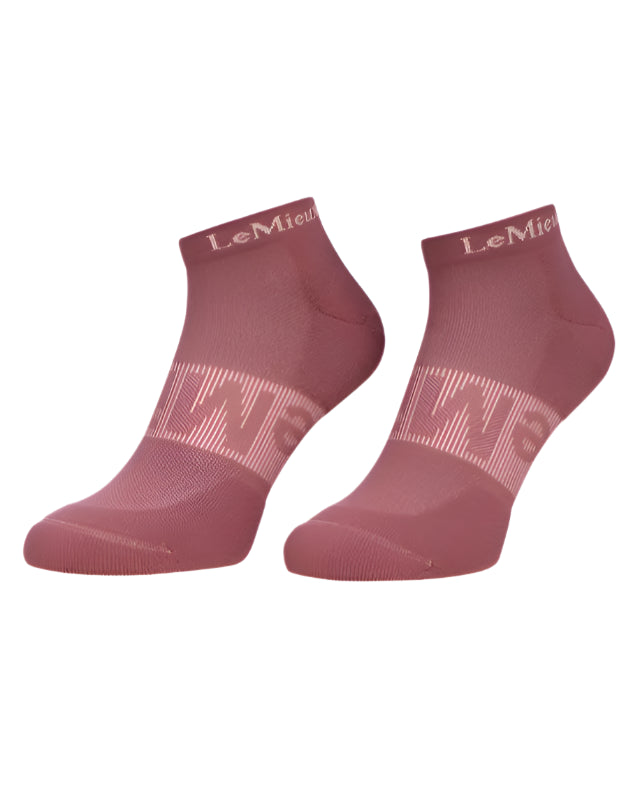 LeMieux Trainer Socks - Rosewood: Sweat-Wicking Comfort for Active Lifestyles