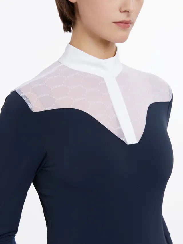 LeMieux Emily Long Sleeve Show Shirt Navy