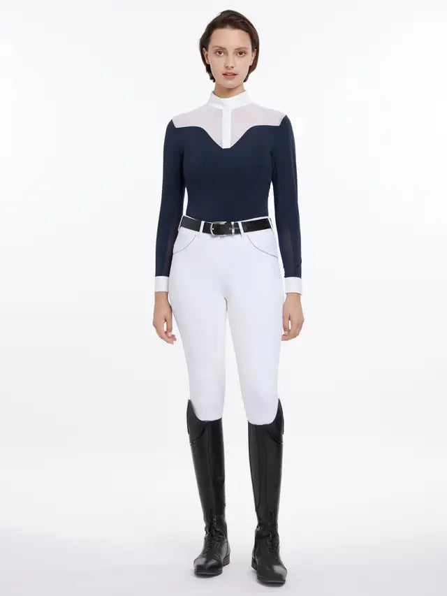 LeMieux Emily Long Sleeve Show Shirt Navy