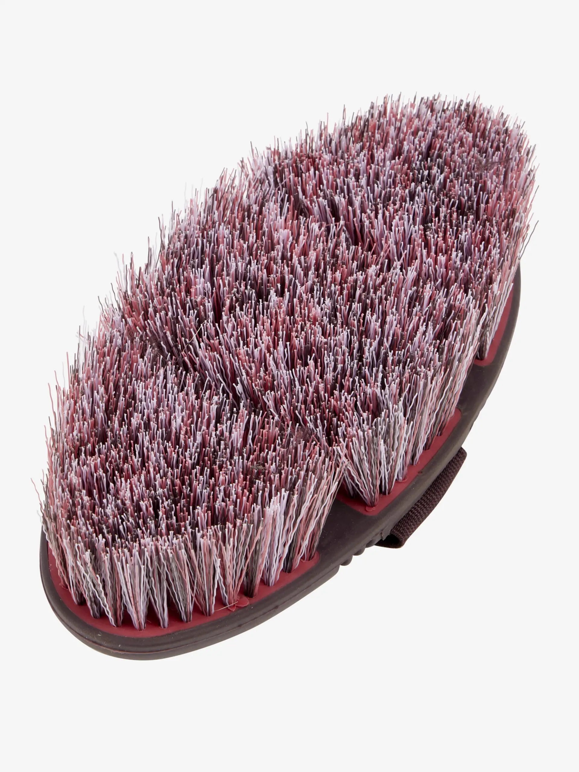 LEMIEUX Flexi Flicky Horse Brush (Cranberry). Equiflair grooming brush with flicky bristles for equestrian use.