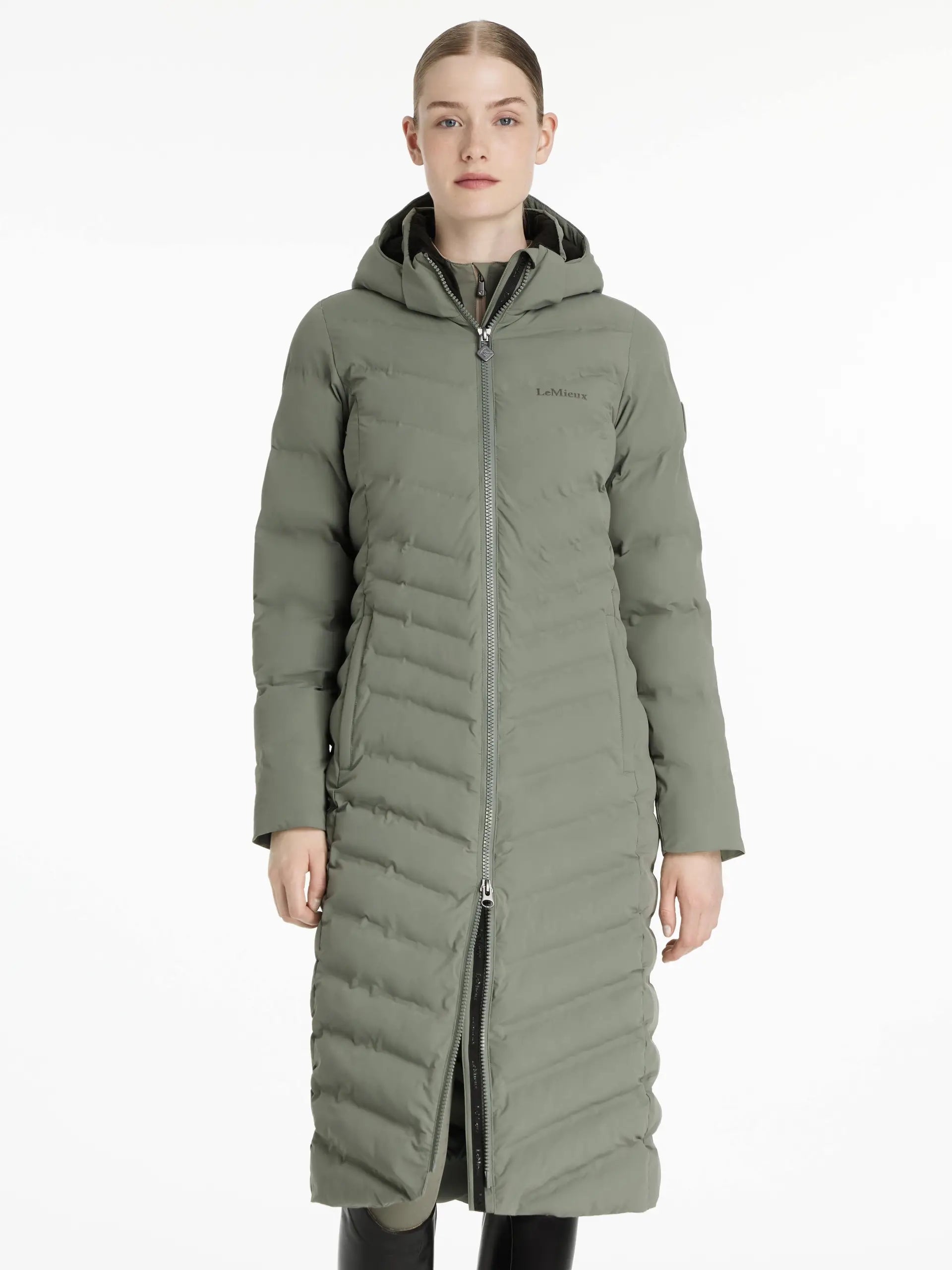 LeMieux Hayley Water Resistant Longline Puffer Coat Rosemary