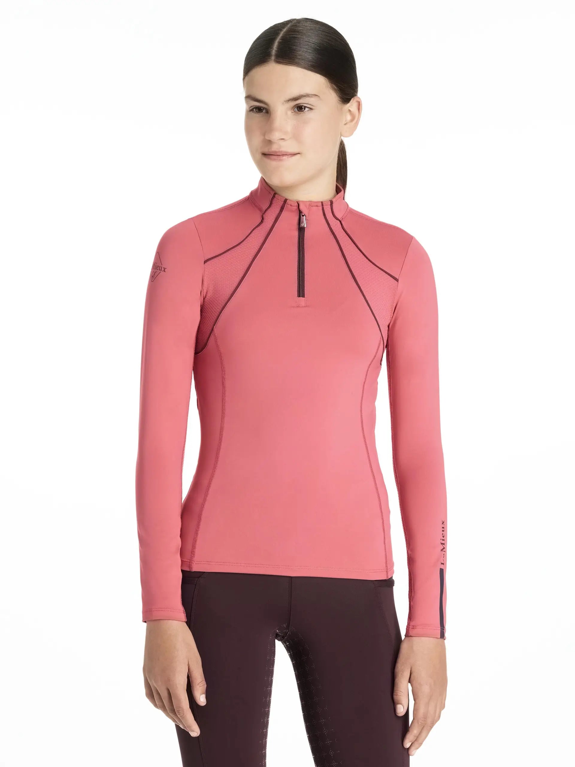 LeMieux Young Rider Mia Mesh Base Layer Cranberry
