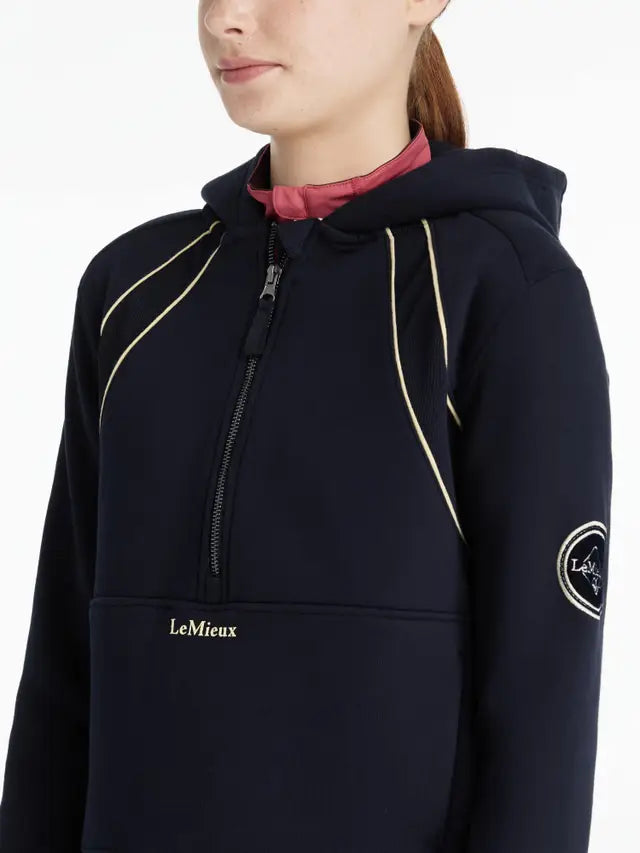 LeMieux Young Rider Hettie Half Zip Hoodie Navy