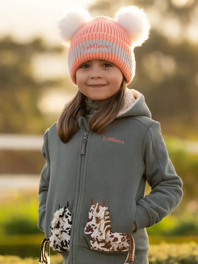 LeMieux Mini Charlie Pony Rosemary Hoodie: Cute equestrian zip-up for kids and girls with pony details. Perfect horse riding clothing.