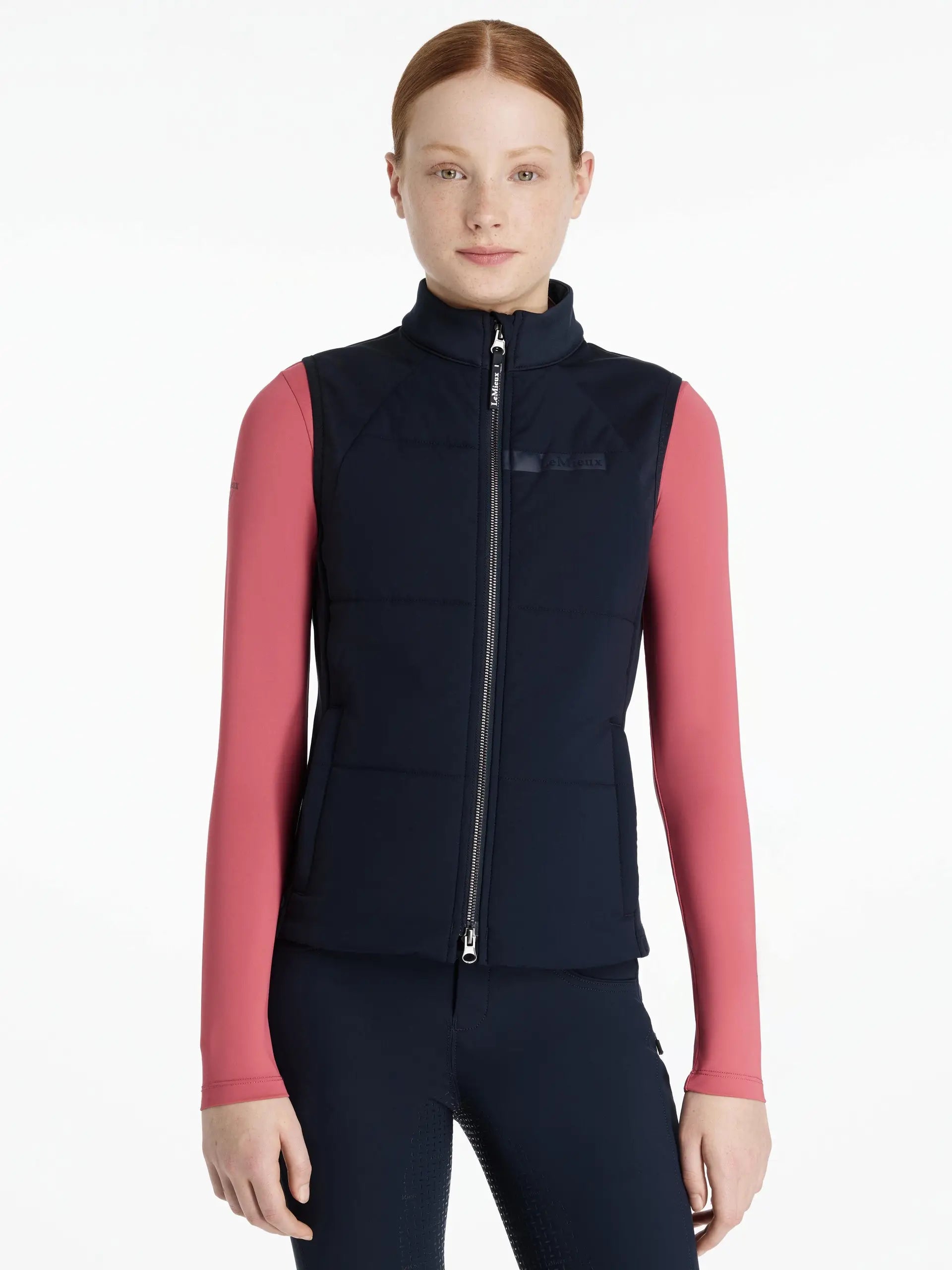 LeMieux Young Rider Pammy Training Gilet - Navy Equestrian Vest for Girls - Equiflair Store