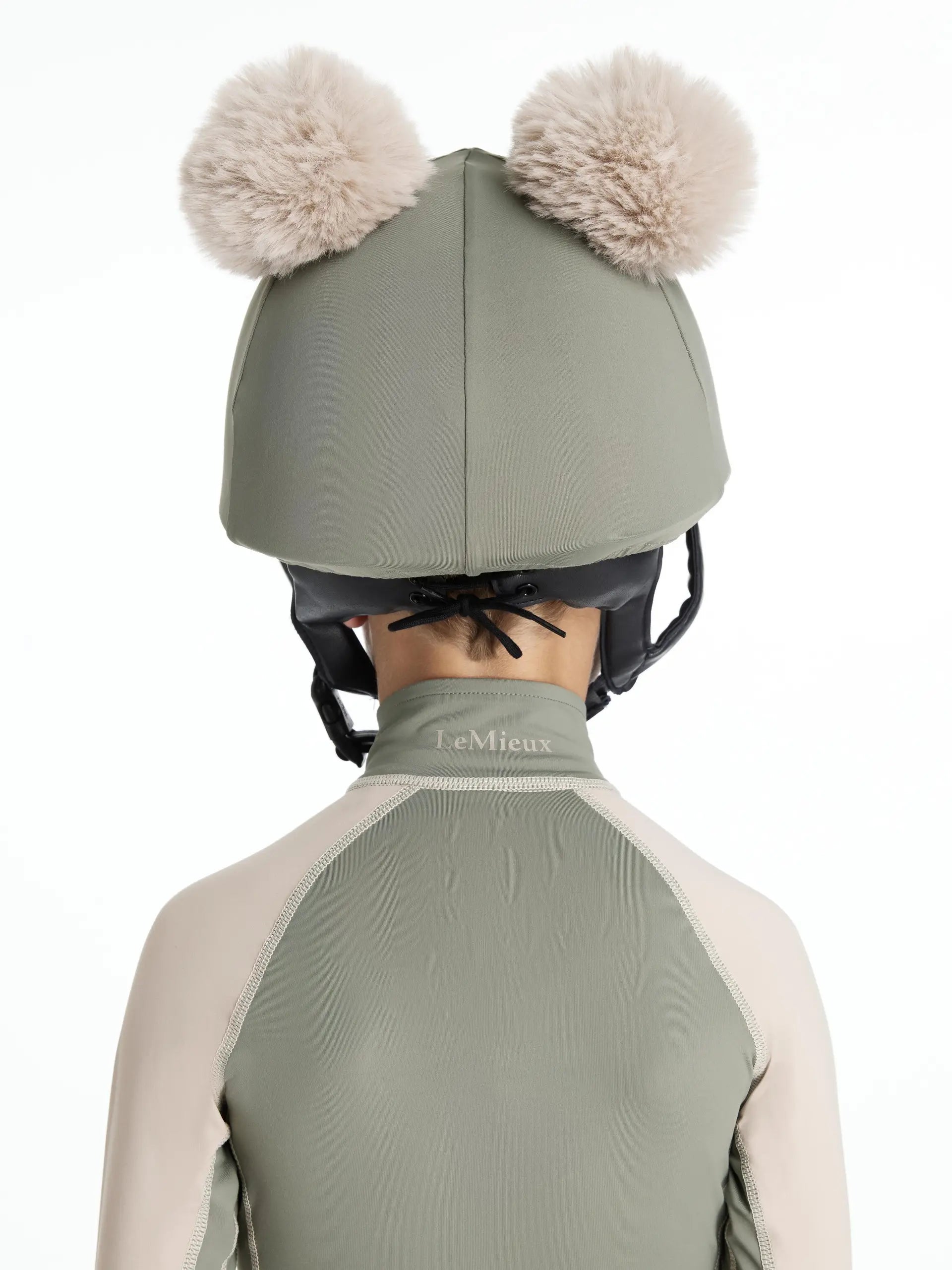 LeMieux Mini Double Pom Hat Silk Rosemary