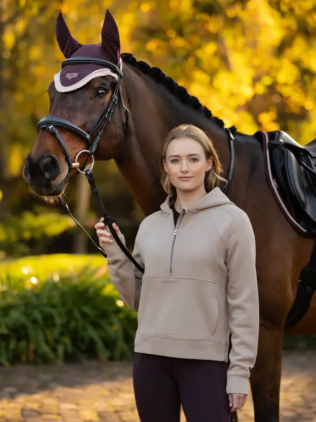 LeMieux Henrietta Half Zip Hoodie Almond