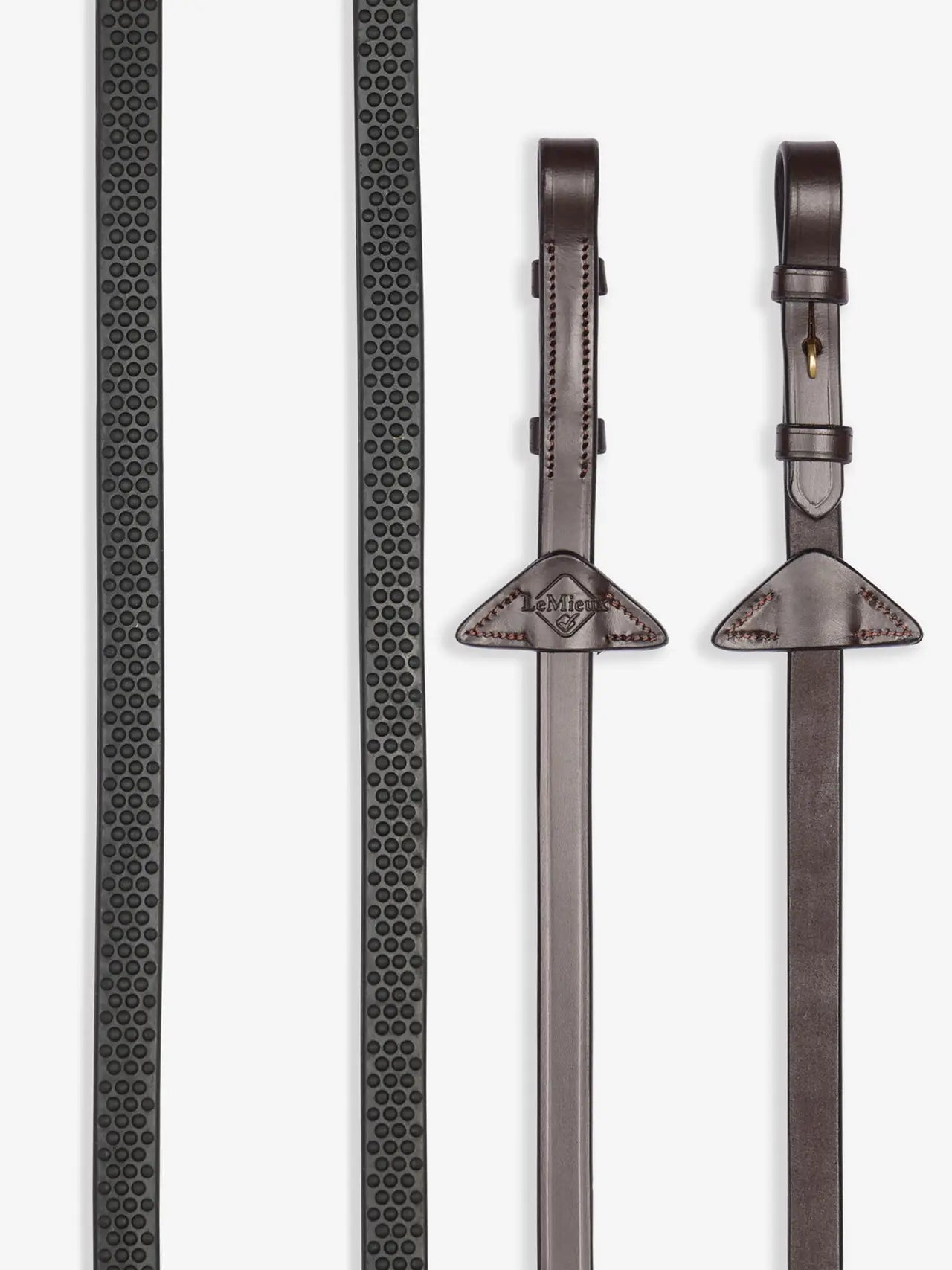 LeMieux Soft Rubber Reins Havana/Brass