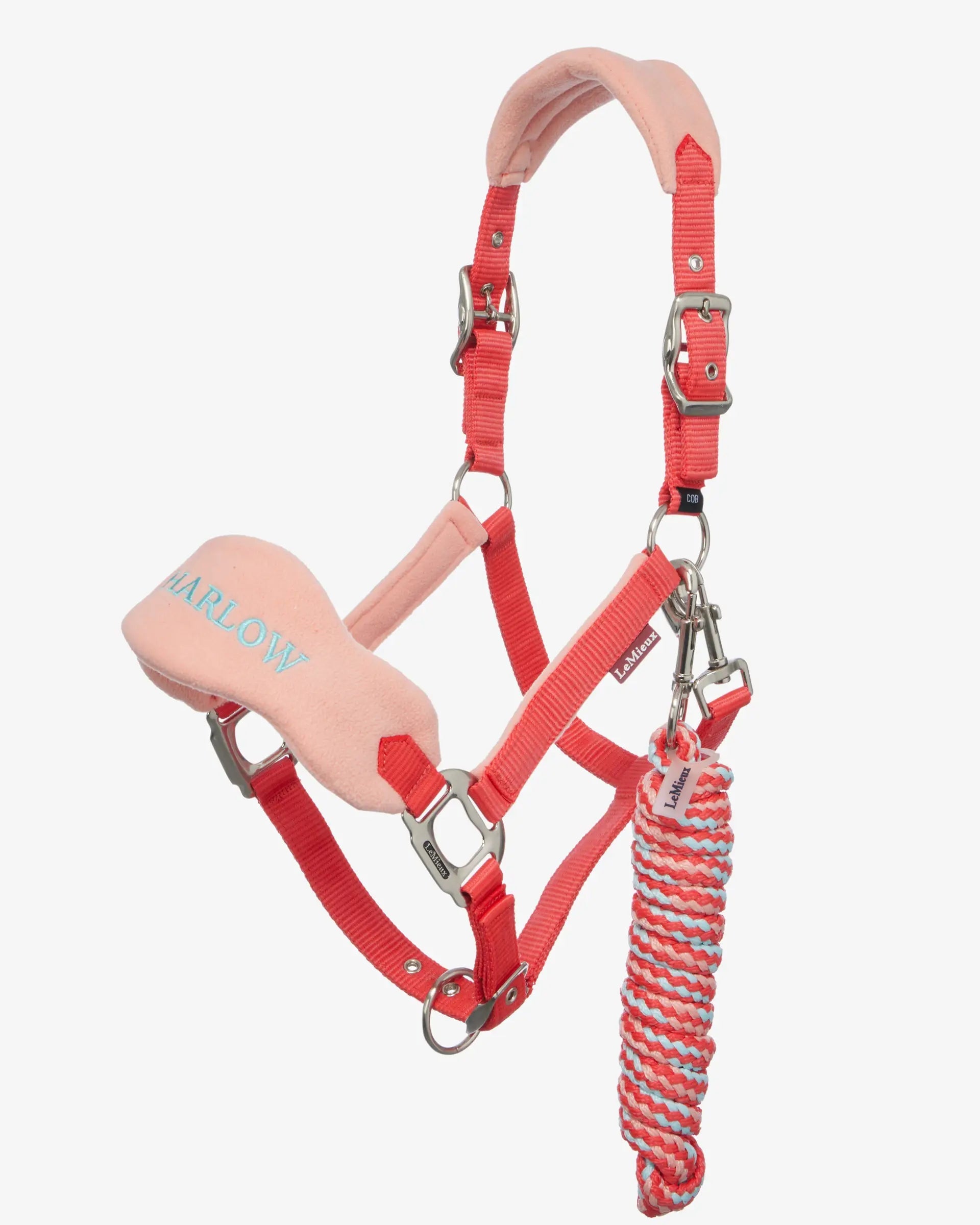 LeMieux Harlow Vogue Headcollar & Leadrope Coral Crush | Equiflair