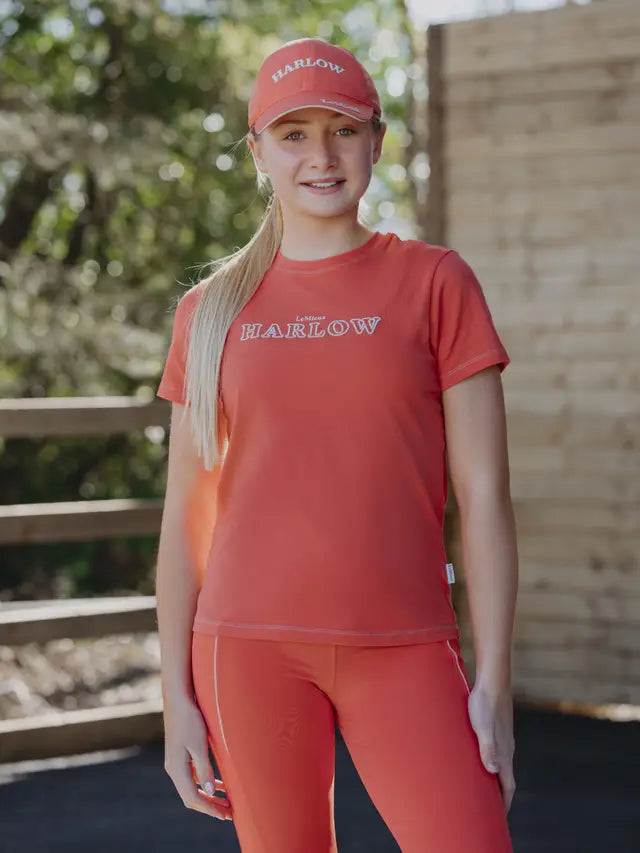 LEMIEUX HARLOW CAP CORAL CRUSH: Equestrian Cap for Young Riders by Equiflair